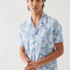 Pima Cotton Stretch Printed Camp Shirt