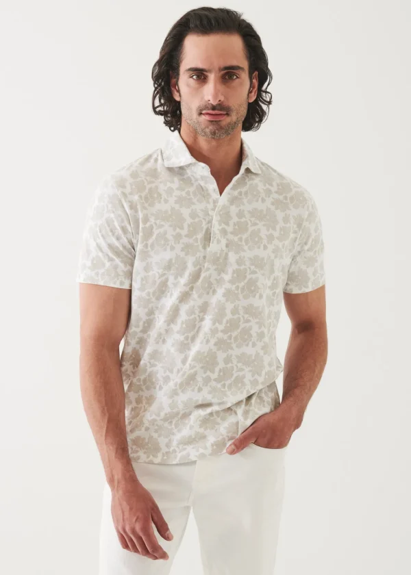 Pima Cotton Stretch Printed Polo