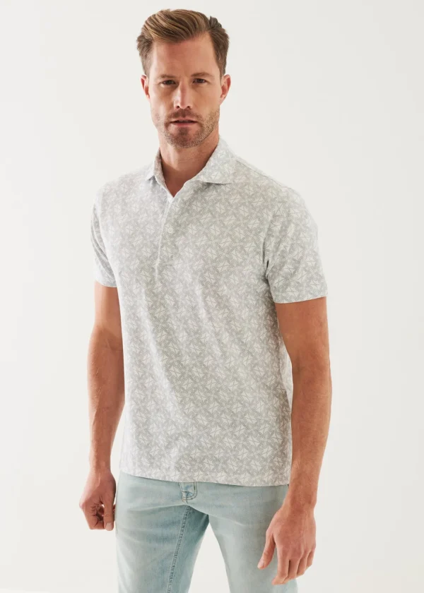 Pima Cotton Stretch Printed Polo