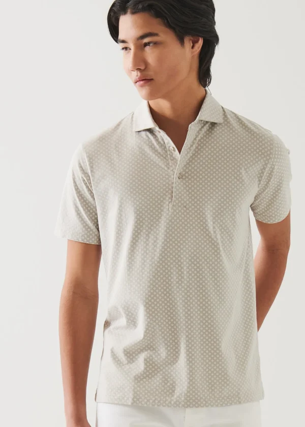 Pima Cotton Stretch Printed Polo