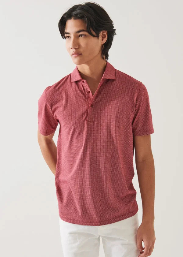 Pima Cotton Stretch Printed Polo