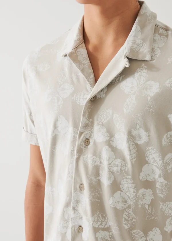 Pima Cotton Stretch Printed Camp Shirt