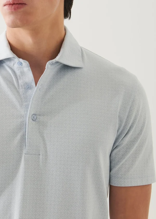 Pima Cotton Stretch Printed Polo