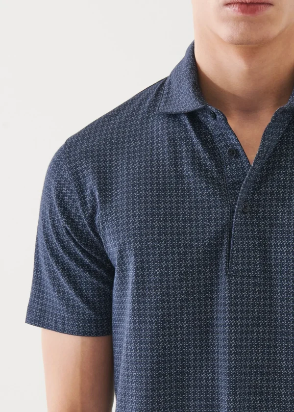 Pima Cotton Stretch Printed Polo