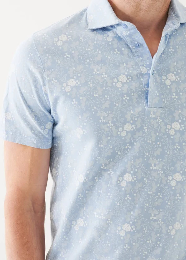 Pima Cotton Stretch Printed Polo