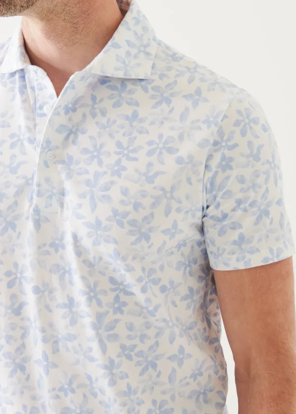 Pima Cotton Stretch Printed Polo