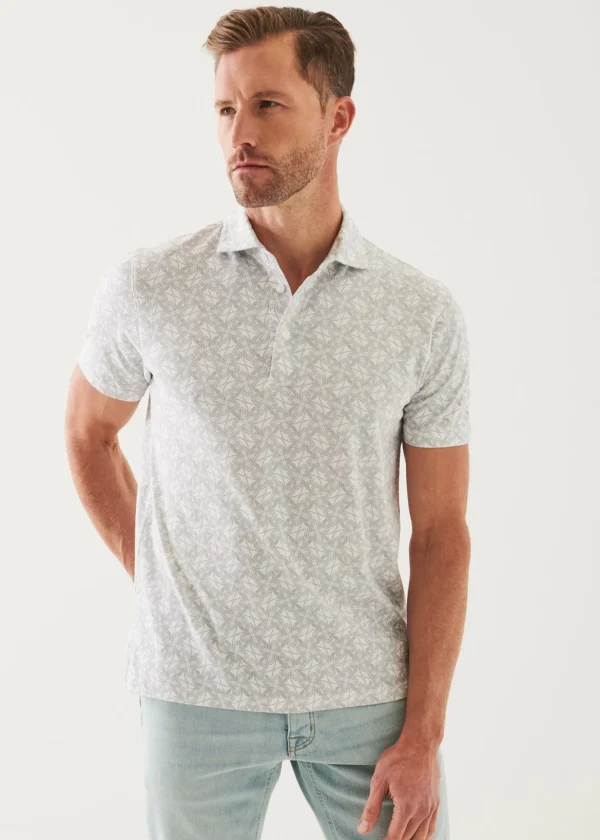 Pima Cotton Stretch Printed Polo