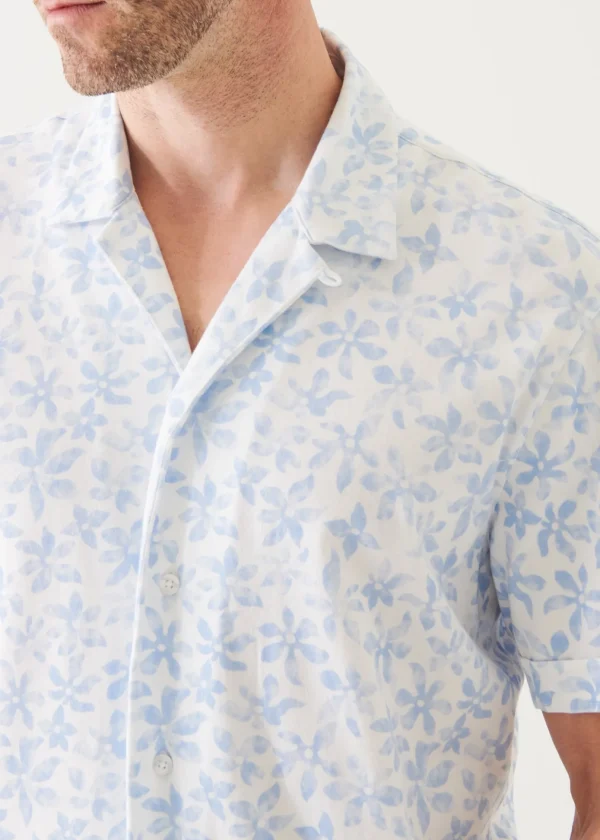 Pima Cotton Stretch Printed Camp Shirt