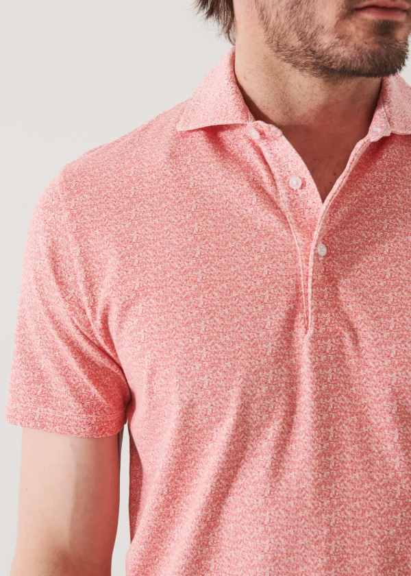 Pima Cotton Stretch Printed Polo