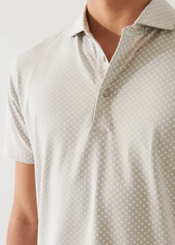 Pima Cotton Stretch Printed Polo