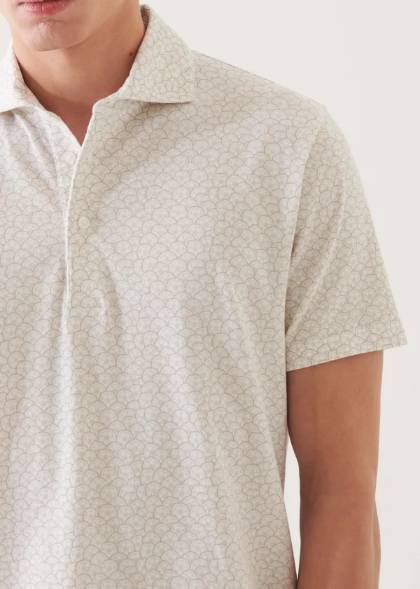 Pima Cotton Stretch Printed Polo