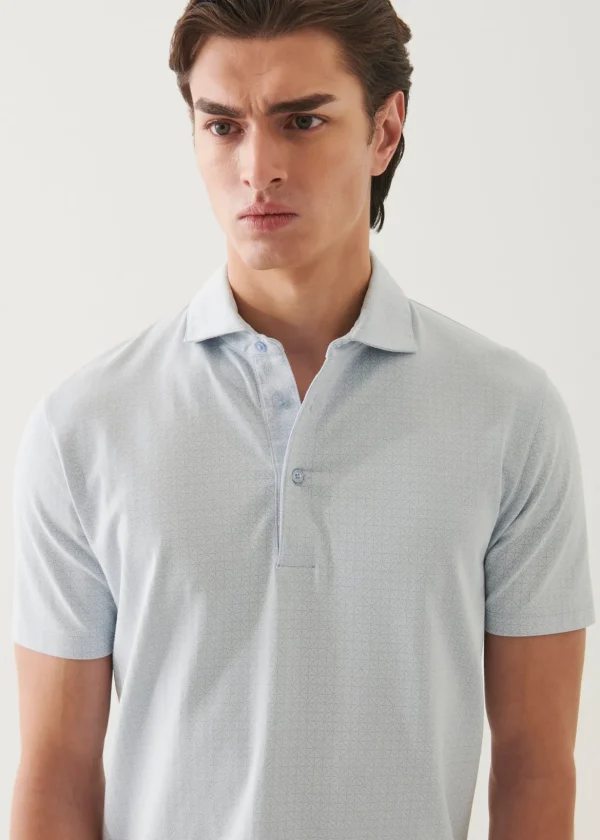 Pima Cotton Stretch Printed Polo