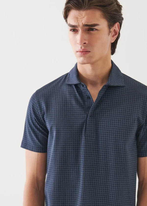 Pima Cotton Stretch Printed Polo