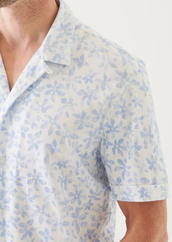 Pima Cotton Stretch Printed Camp Shirt