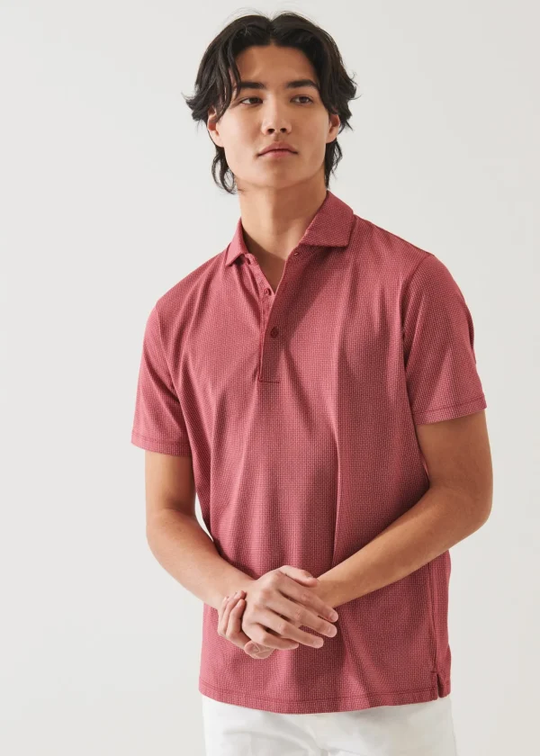 Pima Cotton Stretch Printed Polo