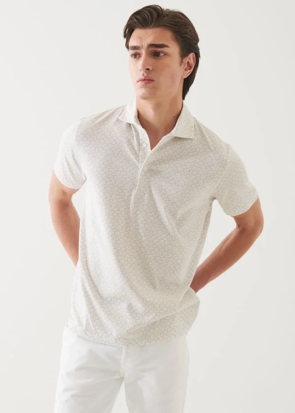 Pima Cotton Stretch Printed Polo