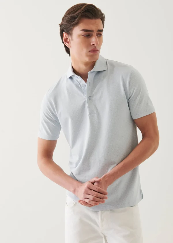 Pima Cotton Stretch Printed Polo