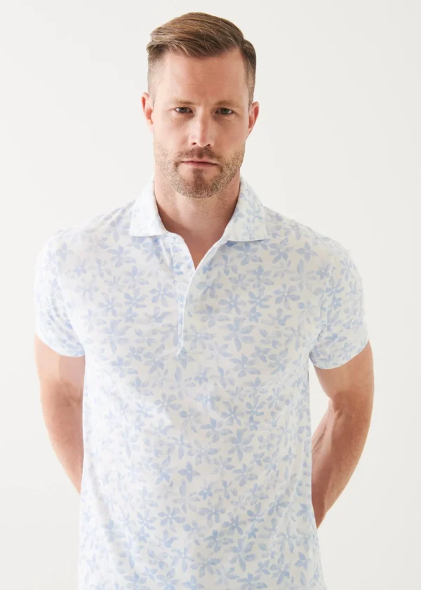 Pima Cotton Stretch Printed Polo