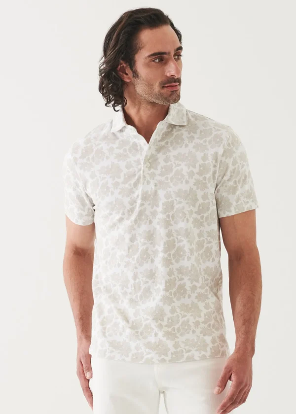 Pima Cotton Stretch Printed Polo