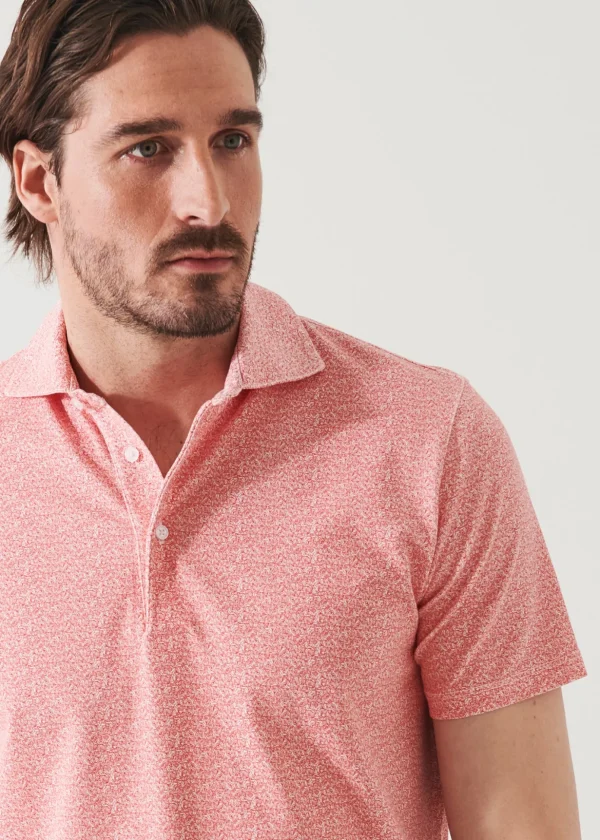 Pima Cotton Stretch Printed Polo