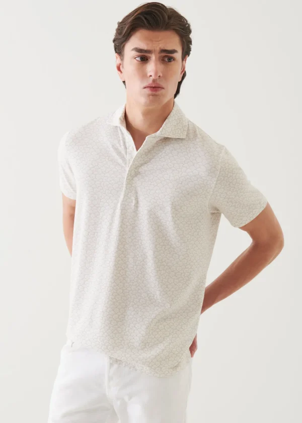 Pima Cotton Stretch Printed Polo