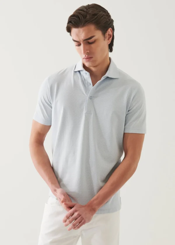 Pima Cotton Stretch Printed Polo