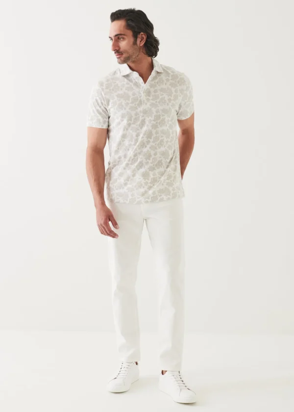 Pima Cotton Stretch Printed Polo