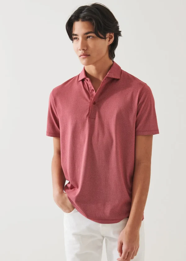 Pima Cotton Stretch Printed Polo