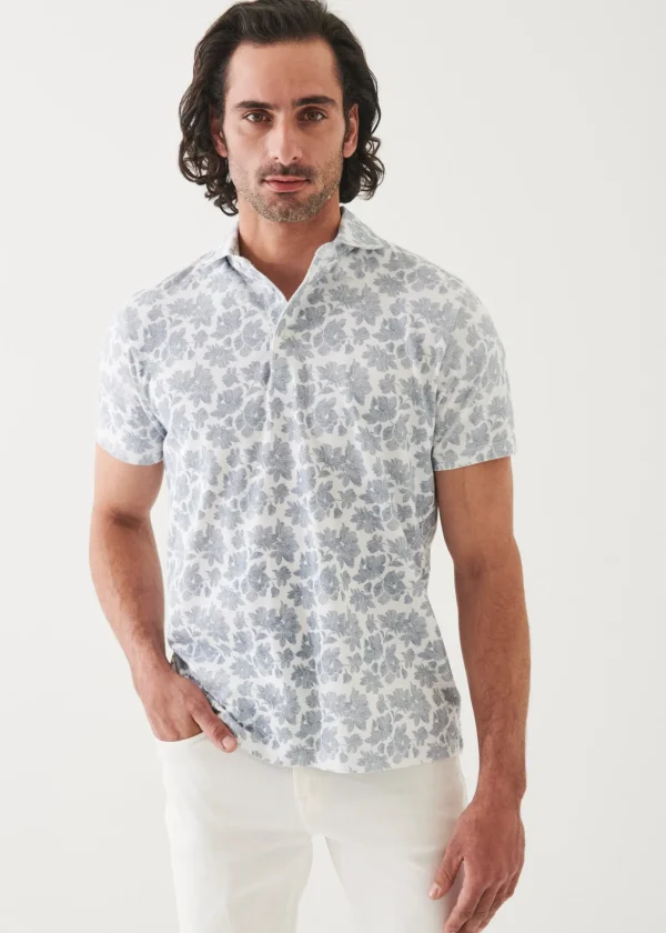 Pima Cotton Stretch Printed Polo