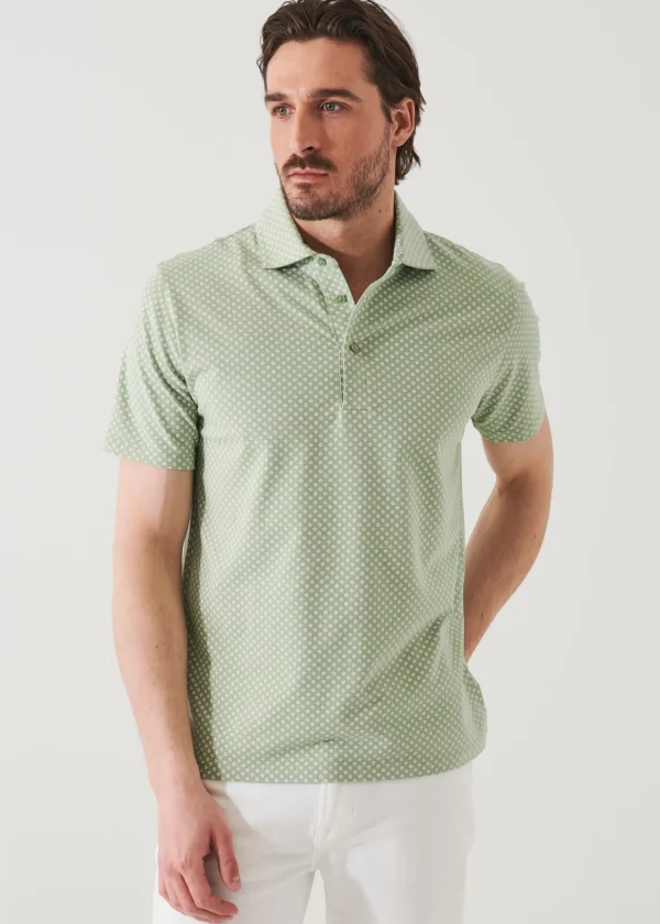 Pima Cotton Stretch Printed Polo