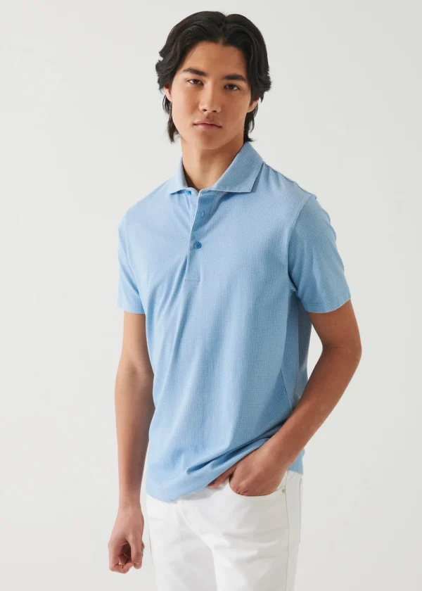 Pima Cotton Stretch Printed Polo