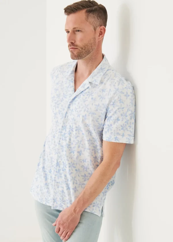 Pima Cotton Stretch Printed Camp Shirt