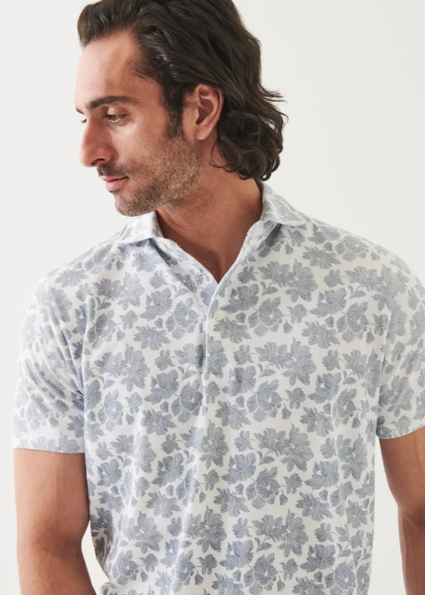 Pima Cotton Stretch Printed Polo