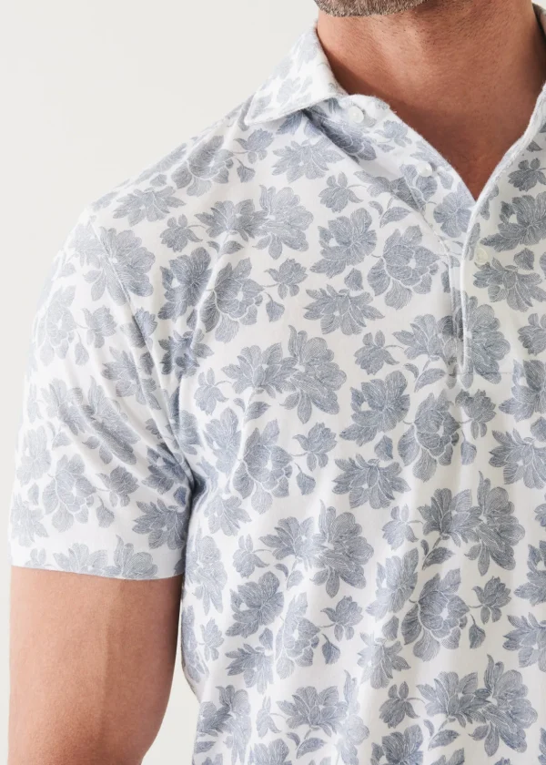 Pima Cotton Stretch Printed Polo