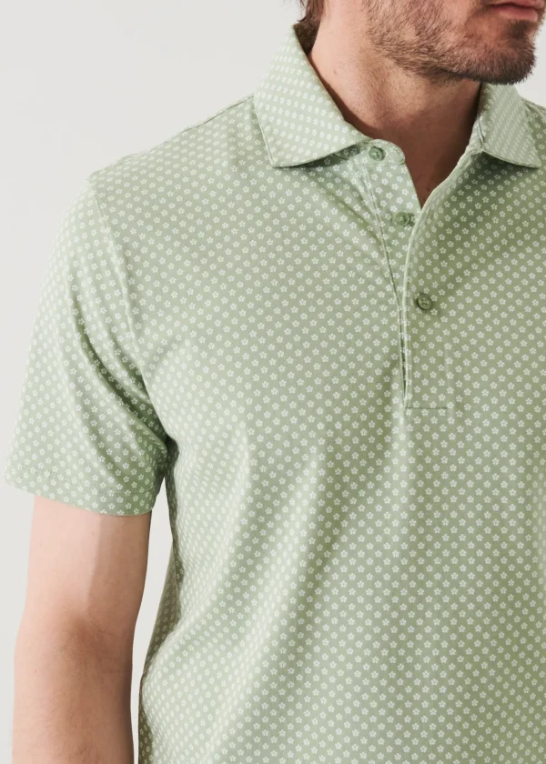 Pima Cotton Stretch Printed Polo