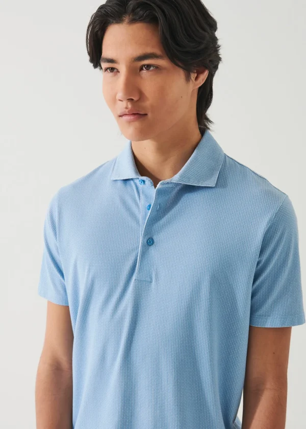 Pima Cotton Stretch Printed Polo