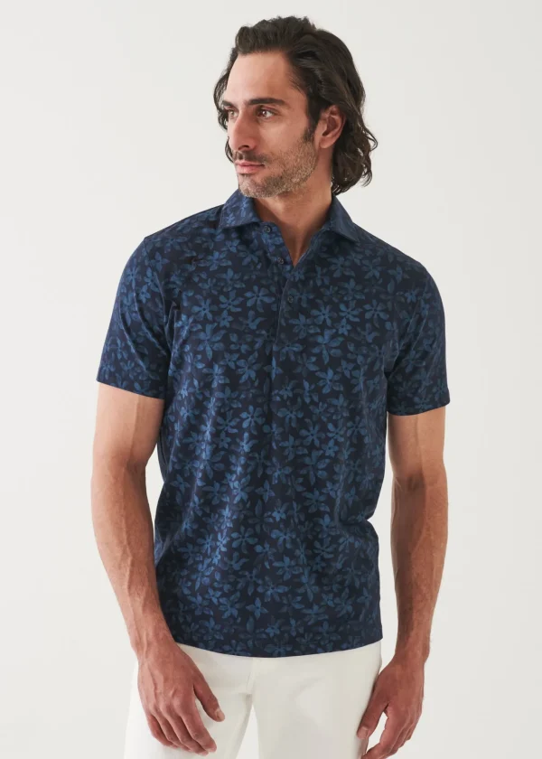 Pima Cotton Stretch Printed Polo