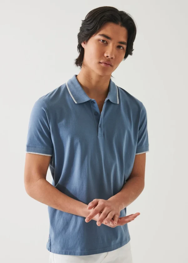 Pima Cotton Stretch Tipped Polo