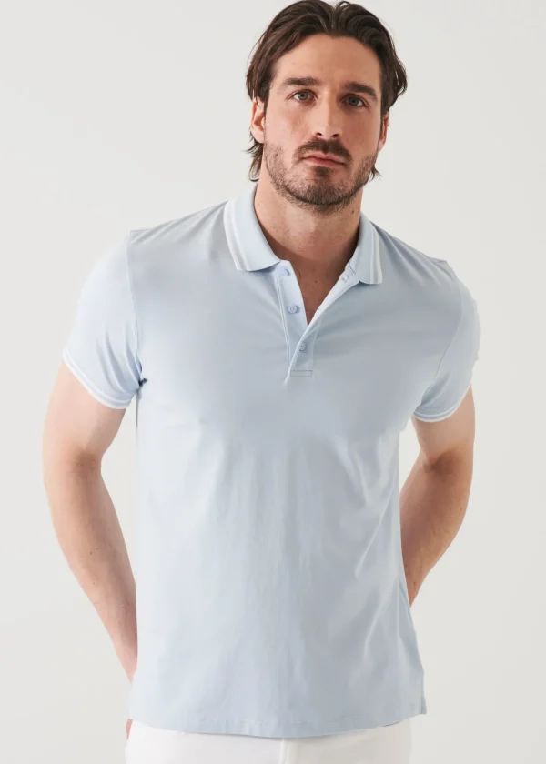 Pima Cotton Stretch Tipped Polo