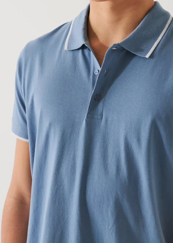 Pima Cotton Stretch Tipped Polo