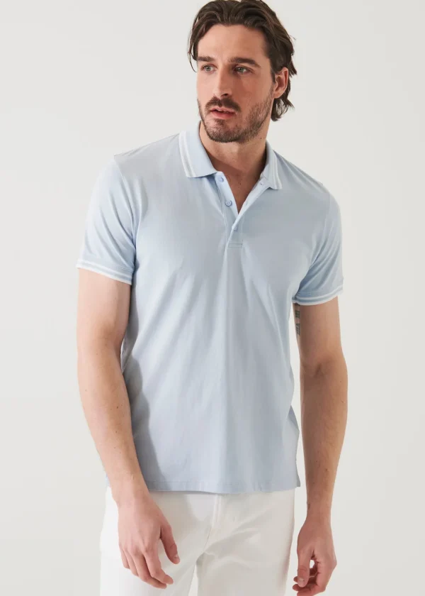 Pima Cotton Stretch Tipped Polo