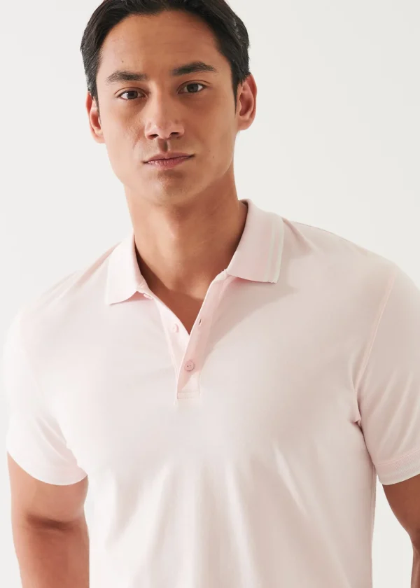 Pima Cotton Stretch Tipped Polo