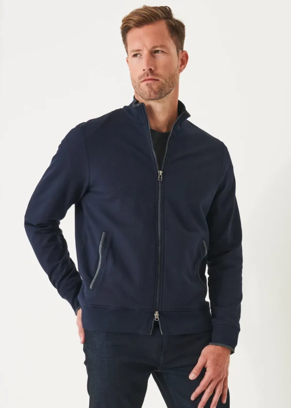 Pima Stretch Fleece Track Jacket