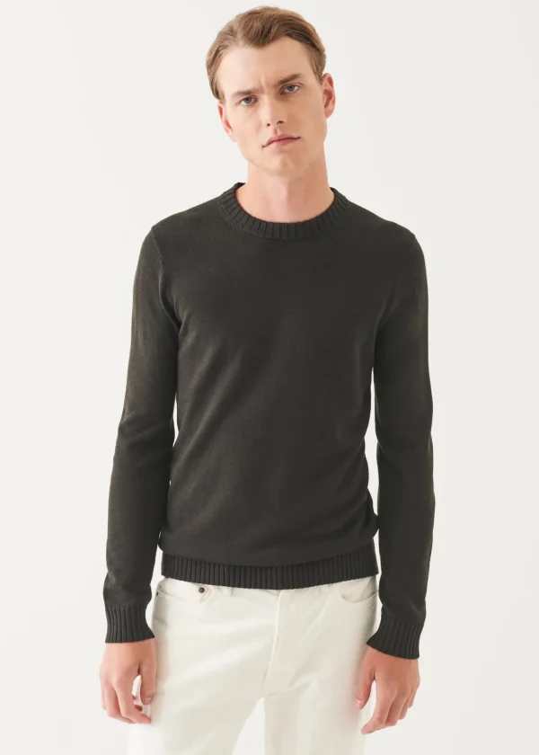 Plaited Merino Wool Crewneck