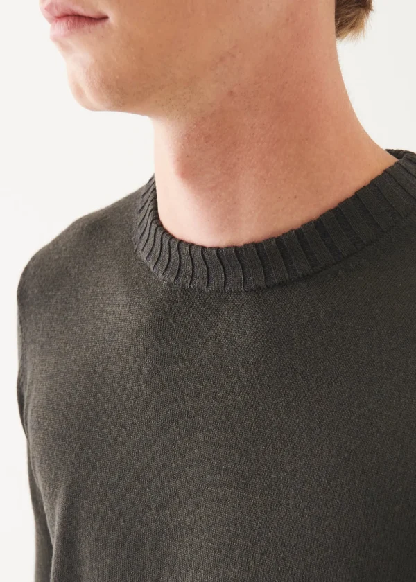 Plaited Merino Wool Crewneck