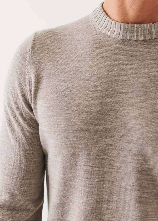 Plaited Merino Wool Crewneck