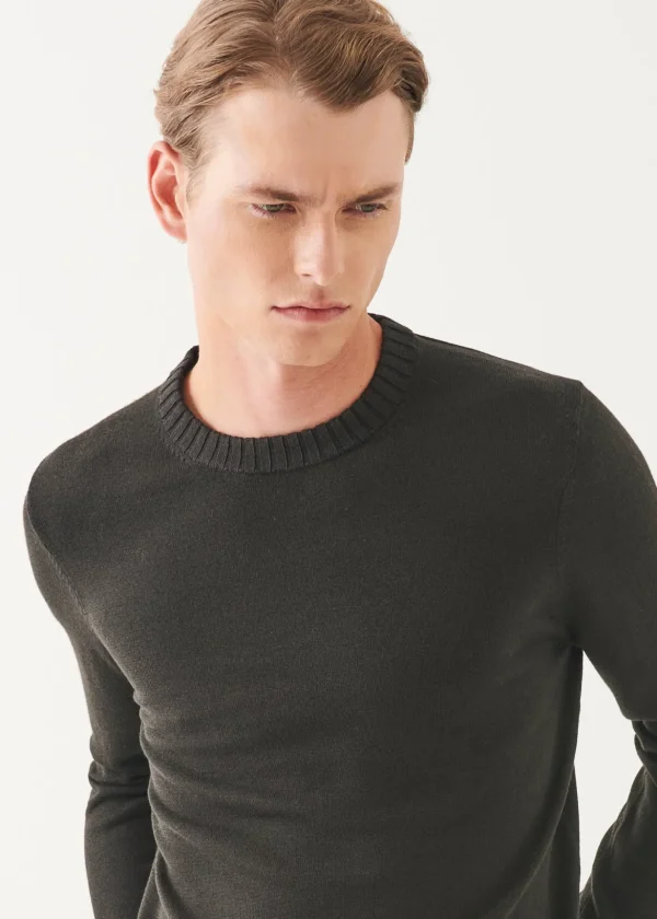 Plaited Merino Wool Crewneck