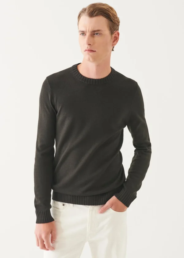 Plaited Merino Wool Crewneck