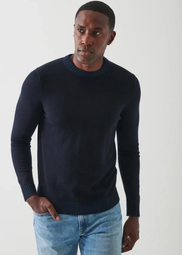 Plaited Merino Wool Crewneck