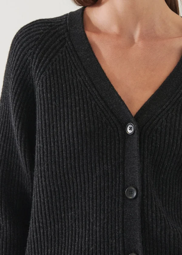 Ribbed Merino Cardigan